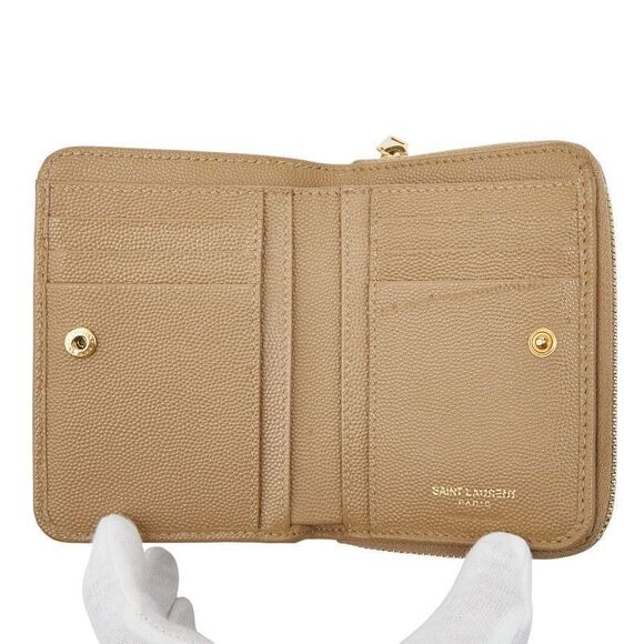 Saint Laurent YSL Monogram 403723 Beige Leather Women's Saint Laurent - Picture 9 of 10